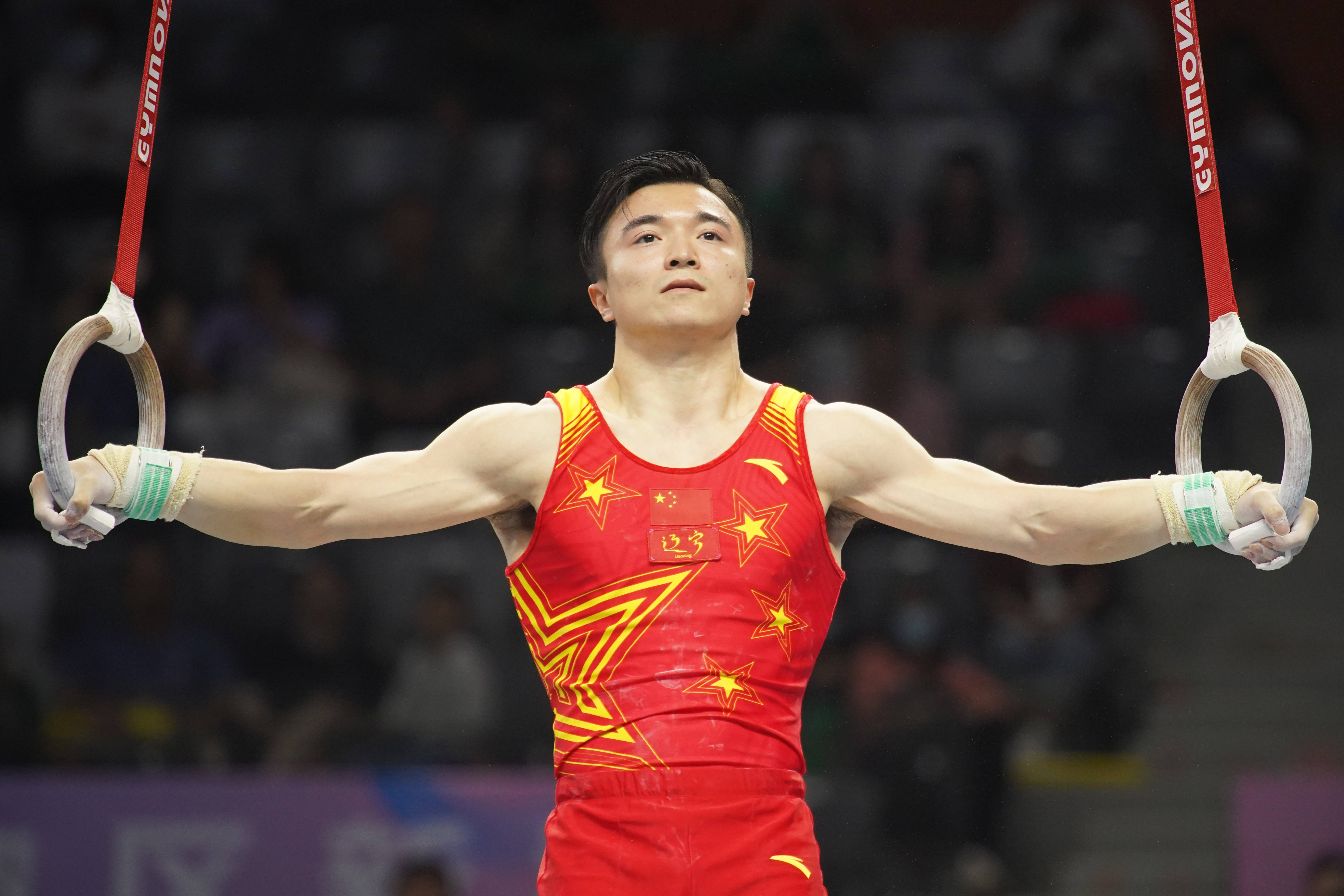 体操比赛场上，中国选手频频登顶领奖台